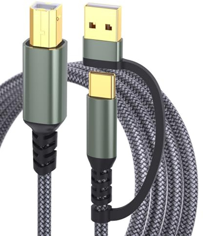 3.3-16.4ft USB C a USB B B cavo dati Easy linea di collegamento per stampanti Scanner e tastiere elettroniche per computer