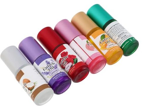 Aceite Roll-on Nutritivo para Uñas y Cutículas, Vidrio, 6 Piezas | Absorción Rápida, Nutrición Profunda, Apto Tipo de Piel, Formato de Salón y Spa