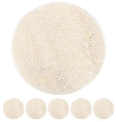 Cabilock Peeling Luffa Gesichtspads 6 Stück Rund 5,5cm Zur Tiefenreinigung Und Make up Entfernung Waschbare Gesichtsreinigungstücher Für Reisen Und Täglichen Gebrauch