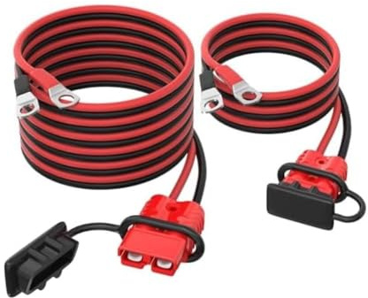 ZYNCUE Kit de cable de desconexión rápida de batería de 175 A para cabrestante y remolque, cable de cobre de 4 AWG, cable de alimentación de liberación rápida resistente de 10 pies + 4 pies