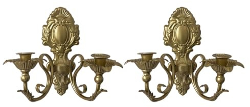 Sharplace Wandkerzenhalter im Vintage-Design aus, EIN echter Blickfang für die Wohnzimmerdekoration zum Jahrestag, Gold