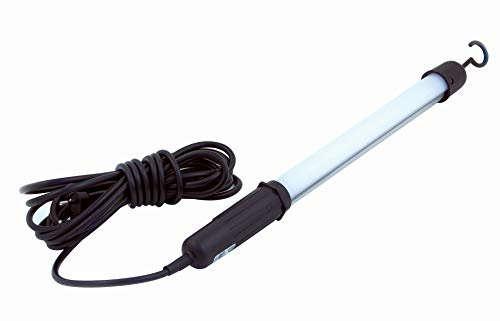 Velamp Verkstad och LED-rörformig arbetslampa. Superljus (300 lm, 5 W). med krok och 5 m kabel. Perfekt för garage, gör-det-själv, svart