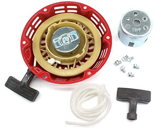 HURI Seilzugstarter Seil Zug Starter für 3KW 5,5 & 6,5 PS Benzinmotoren Stromerzeuger Handstarter mit Cup und Schrauben Startergriff seil