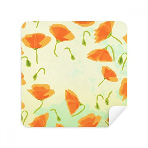 Blumen Pflanze Golden Poppy Dekoration Malerei Gläser Reinigungstuch Handy-Display von Wildleder Stoff 2