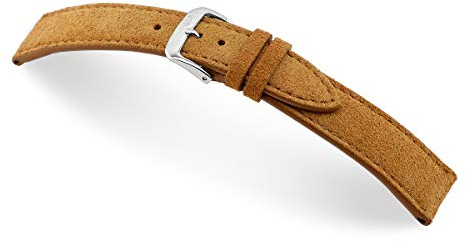 RIOS1931 Franklin 22mm Vintage Wildleder Ersatz Uhrenarmbandband handgemacht in Deutschland Klassisch hautfreundlich hell braun
