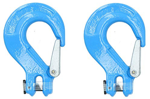 AB Tools-US Pro Clevis Sling Hook Safety Catch Max Lifting Capacity 2 Ton For 8mm Chain 2pk