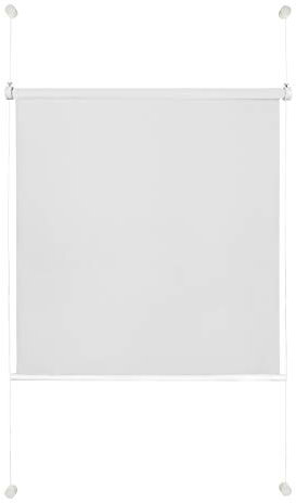 ondeco Tageslicht-Rollo ohne Bohren, Klemmrollo für Fenster und Türen, Klemmfix Sichtschutz, Sonnenschutz Fenster innen Alternative Plissee Weiß 100x130 cm