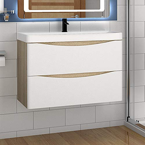 Badmöbel Set 80 cm Sofia Waschbecken mit Unterschrank Waschtisch