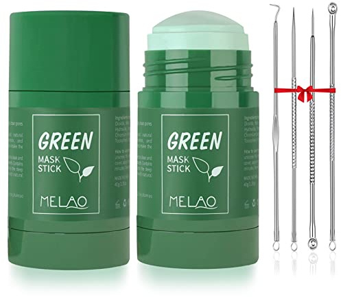 1 stuck Grüner Tee Maske Stick, Oil Control Green Tea Cleansing Mask, Befeuchtet und kontrolliert das Öl, Akne-Clearing, Mitesserentferner (Grüner Tee)
