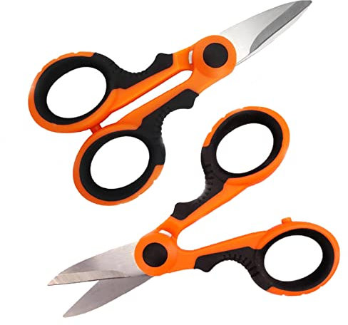 Jzhen 2pcs Ciseaux et Dénudeur de Câble Fibre Optique, Ciseaux Électriques Multifonctionnels