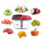 AEX Manual Food Processors Multi-Function Chopper with Lid and Handle, Garlic Press Vegetable Chopper Shredder Vegetables Preps for Home Kitchen 550ml (Persian Red)
