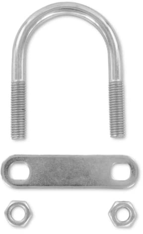 10 Stk. Edelstahl M8 U Bügelschelle ø 42mm Bügelschraube U Bolzen U-Schrauben Schellen - Dachbox Befestigung, Öse Zurröse Dachträger (10 Stk U-Bügel M8x42mm mit Muttern & Konterplatte)