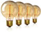 Vintage Edison Light Bulbs, Dimmable Screw Edison Bulbs Incandescent Light Bulb Globe Bulbs Retro Filament Lamp Warm Light 40w G80 E27 220V-4Pack