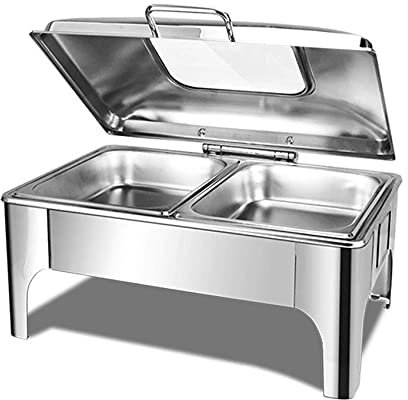 NISMIA Scaldini a Buffet in Acciaio Inox Scaldavivande in Acciaio Inox, Scaldavivande Set Scaldavivande Buffet, Scaldavivande Professionale for Ristorazione