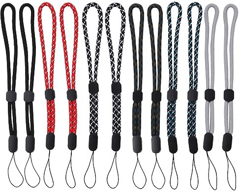 12 Stück Finger Schlüsselband Nylon Handschlaufe,Finger Lanyard Handschlaufe,Lanyard Handy,Schlüsselbänder für Schlüssel, Exquisites Nylonschlüsselband,für Handys,Schlüsselanhänger,Spielekonsolen