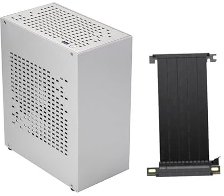 Aluminum Chassis For Mini ITX Motherboards USB3.0 Supports RTX2070 Graphics Card 1U Power Supply PCIE3.0 Cable Aluminum Chassis Computer Cases Portable Computer Case HTPC Case A07 Mini ITX Chassis 1U