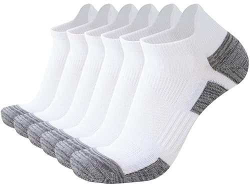 SockWaddles Trainer Socks for Men, 6/10 Pairs Cushioned Cotton Ankle Socks | Breathable Mesh, Anti-Blister, Moisture-Wicking, and Quick-Drying; With Arch Support for Running, Walking, Hiking and Cycling