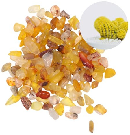 DOITOOL 200g Gelbe Zierkiesel Irreguläre Dekosteine Für Blumenarrangements Aquarien Und Terrarien Polierte Natursteine Für Kreative Dekorationen Und Stilvolle Akzente