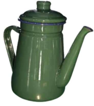 perfk Bollitore per l'acqua con caffettiera Smaltata, scaldalatte, bollitore per caffè da 1,1 Litri, teiera da Piano Cottura per Cucina, casa, Esterno, Verde