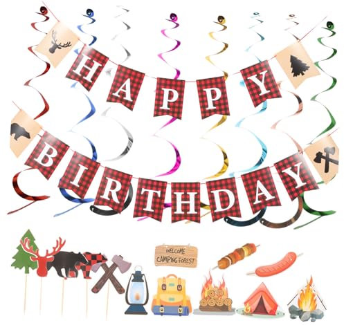 Cabilock 2 Sätze Dekorationen für Grillpartys alles zum geburtstag topper Zubehör für Grillpartys kinder mitgebsel kindergeburtstag partyartikel Ornament Grillparty-Dekorationen Papier