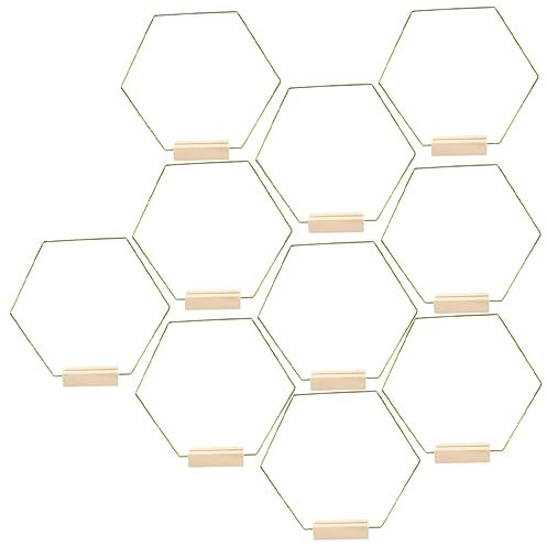 Cabilock 10 Piezas De Marco De Hexagonal con Aro Floral para Decoraciones De Centros De Mesa De Bodas