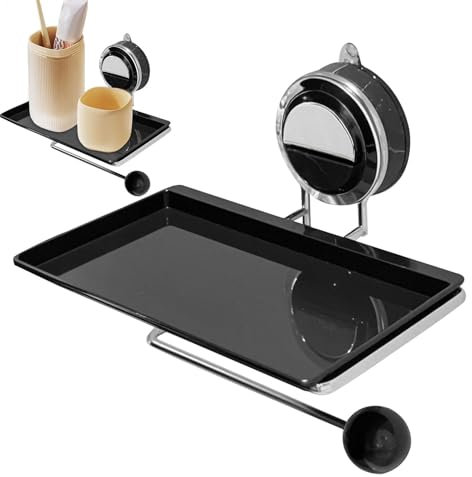 Porta rotolo di carta igienica con ripiano, asciugamano di carta con ventosa, dispenser di asciugamani di carta per bicchieri di aspirazione, dispenser per asciugamani da parete per bagno d