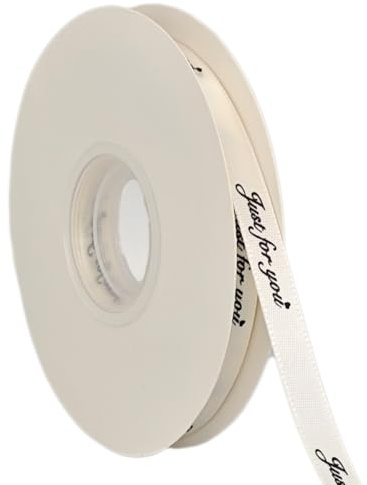 Satinband Beige 45 Yards 1 cm Geschenkverpackungen Dekoration Haarschmuck und Feine Schleifen Hochzeit Geburtstag und Valentinstag