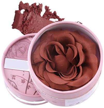 Flower Blush - Fard À Joues Effet Pétales 3D | Poudre Illuminateur 3.5g Naturel Pour Maquillage Jour Voyage Mariage Photographie Été