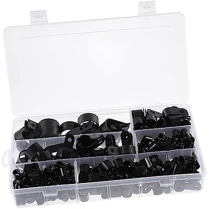 Happyyami 200stücke R-kabelclip Aus Nylon Kabelmanagement-clips Kabelbefestigungsclips Kabel-organizer Mit Einfach Zu Verwenden Langlebig Und Robust Für Kabelbefestigung Und Ordnung