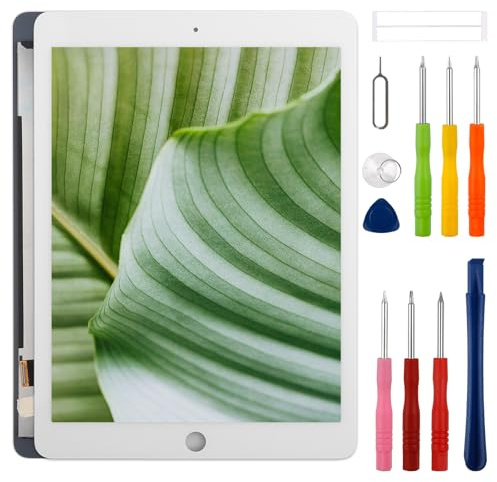 swark Nueva pantalla LCD de repuesto para iPad Air 2 2014 9,7 A1566 A1567 con herramientas de reparación mejoradas, color blanco