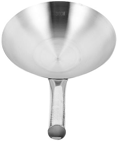 Homoyoyo Sartén Wok De Acero Inoxidable De Estilo Chino Para Cocinar Gas Wok Asas Para Cocina De Inducción y Eléctrica