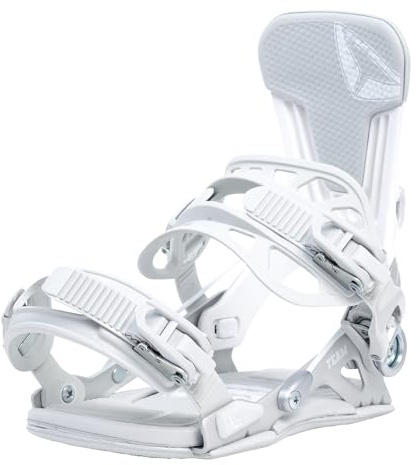SP Bindings Snowboard Bindung Team Silver| Größe S | Farbe: Weiß | Patentiertes FASTEC System | Hybrid mit Fast Entry + Strap in | Performance + Comfort | Für Damen & Herren