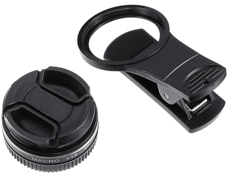 TOGEVAL Obiettivo Macro per Telefono Cellulare 37 Mm 15x Clip in Lega di Alluminio Aeronautico, Lente Ottica Multistrato ad Alta Definizione 4k, Compatibile Smartphone per Fotografia