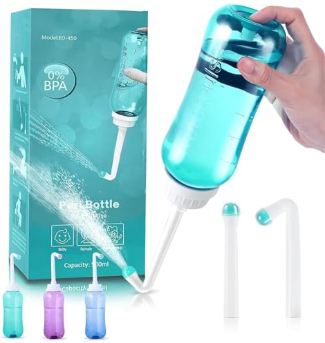 Po Dusche Intimdusche für Toilette - Podusche für Frau mit Taste,Intimdusche Wochenbett & Portable Bidet mit 2 Düsen,500ML Mobiles Toilette Wasserdichtes