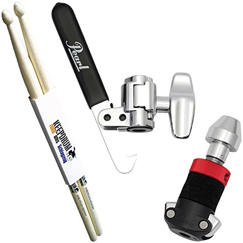 Pearl HCL-205DQR Rapid Lock Super-Grip Hi-Hat Drop-Clutch + keepdrum Drumsticks