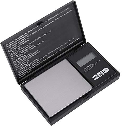 Akozon Balance Electronique Mini Portable Haute Précision LED Numérique, Balance de Cuisine, Balance de Poche, Petite Balance de Bijoux(100g/0.01g)