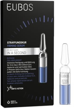 EUBOS IN A SECOND Bi Phase Hydro Boost Straffungskur 7 x 2ml | Für alle Hauttypen, Intensive Glättung und Festigung, 2-Phasen-Sofortkur, Hautverträglichkeit dermatologisch bestätigt