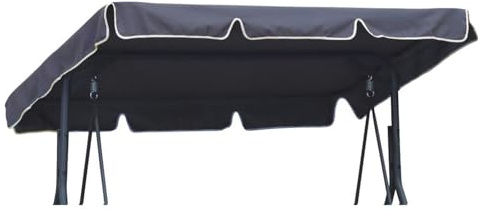 Universal Sonnendach für Hollywoodschaukel Dach-Plane ca 112 x 166 cm für Garten-Schaukel Dachplane Ersatzdach Graphit [101]