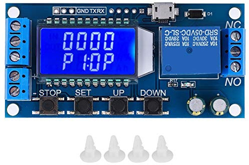 Venta Loca Relé Temporizador - 5V 12V 24V Tarjeta de Controlador de retardo Retardo Apagado Temporizador de Ciclo 0.01s-9999mins con Pantalla LCD