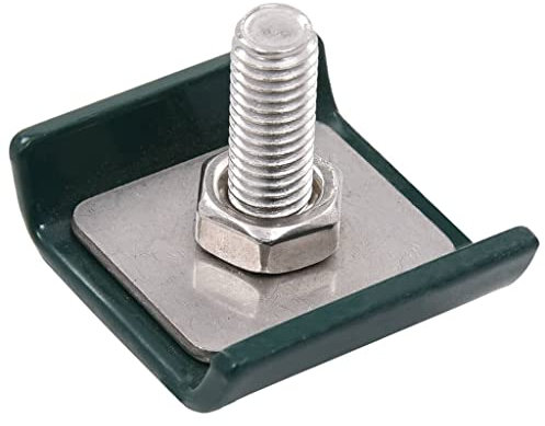 vidaXL 25x Connecteurs de Tapis de Grille Connecteurs de Grille de Clôture Résistant à la Rouille Accessoire de Clôture Acier Galvanisé Vert