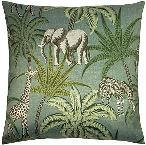 Paoletti Jungle Parade kuddfodral, grön, 50 x 50 cm