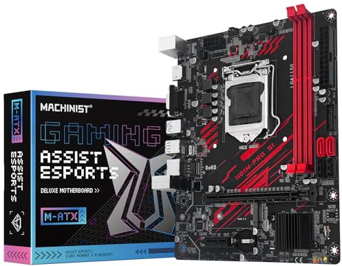 MACHINIST Scheda madre LGA 1150, H81 Micro ATX Intel di quarta generazione per PC desktop Supporto 1333/1600MHz DDR3 Dual Channel Max 32G, i3 i5 i7/Xeon E3 V3 Processor, NGFF M.2, SATA 3 H81M-PRO