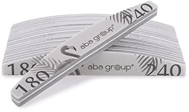 Aba Group 10 Stück Profi Nagelpolierer Premium, Polierblock, Block zum Polieren, strapazierfähig, zum einmaligen Gebrauch, präzise, hergestellt in EU, Maniküre, Pediküre, Polierset, Halbmond (180/240)