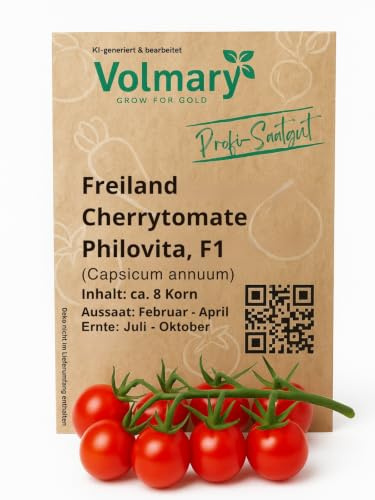 Freiland-Cherrytomate 'Philovita' F1 - Portion Samen (8 Korn)