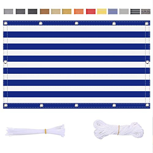ZQFXZQF Balkon Sichtschutz Balkonabdeckung Innen Balkonverkleidung 90x1000cm Blau und weiß Balkon Sichtschutz Balkonabdeckung Balkonverkleidung blickdichte Wind- und UV-Schutz
