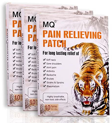 Parches para aliviar el dolor, parches de hierbas de yeso para aliviar el dolor chino para rodilla, espalda, articulaciones, dolor de cuello muscular que alivian hasta 12 horas 30 unidades