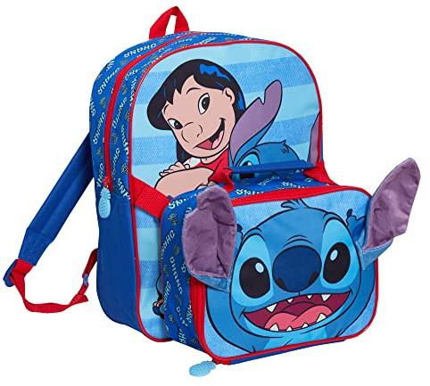 Lilo and Stitch Rucksack mit Lunchtasche für Kinder, Schulranzen, 2-teiliges passendes isoliertes Lunchset