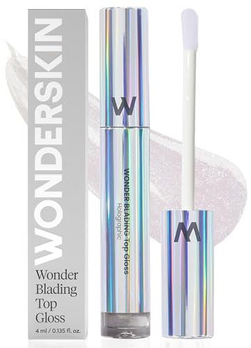 Wonderskin Wonder Blading Top Gloss – Klarer Glitzer-Lipgloss, Feuchtigkeitsspendendes Und Hochglänzendes Lippen-Make-Up (Holografisch)
