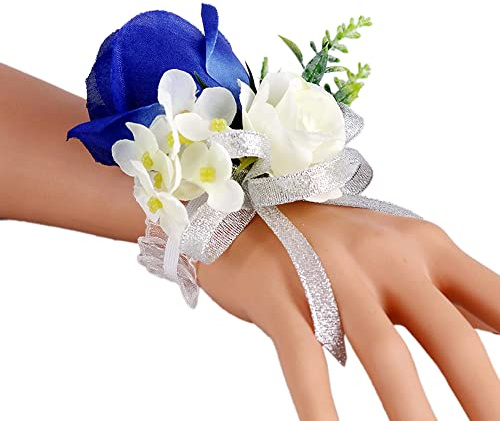 2 Stück Handgelenk Corsage,Braut Handgelenk Blume Ansteckblume Set,Handgelenk Blume Brautjungfer Armband Hochzeit,Rose Blumenarmband,Brautjungfer Hochzeit Abschlussball Zubehör,Handgelenkblume