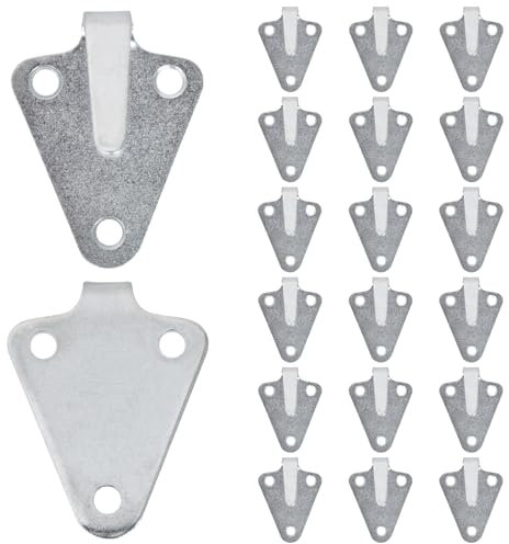 Naapesi 20 Pezzi Ganci per Teloni Ganci di Fissaggio Anti Ruggine Robusto in Ghisa Galvanizzata Ganci a Tre Fori per Teloni per Reti di Rimorchio Teloni di Carico Rete di Sicurezza 50 x 40mm